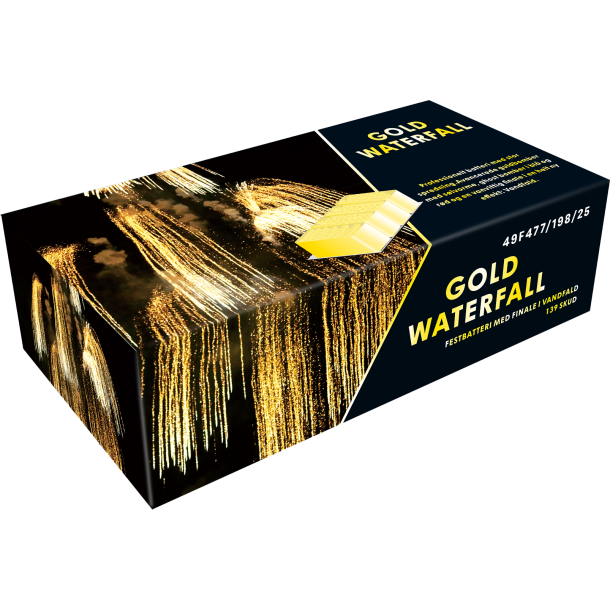 Gold Waterfall - 139 skuds 25 mm kombinationsbatteri